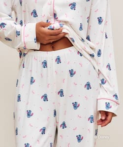 Stitch ribbed jersey pants;