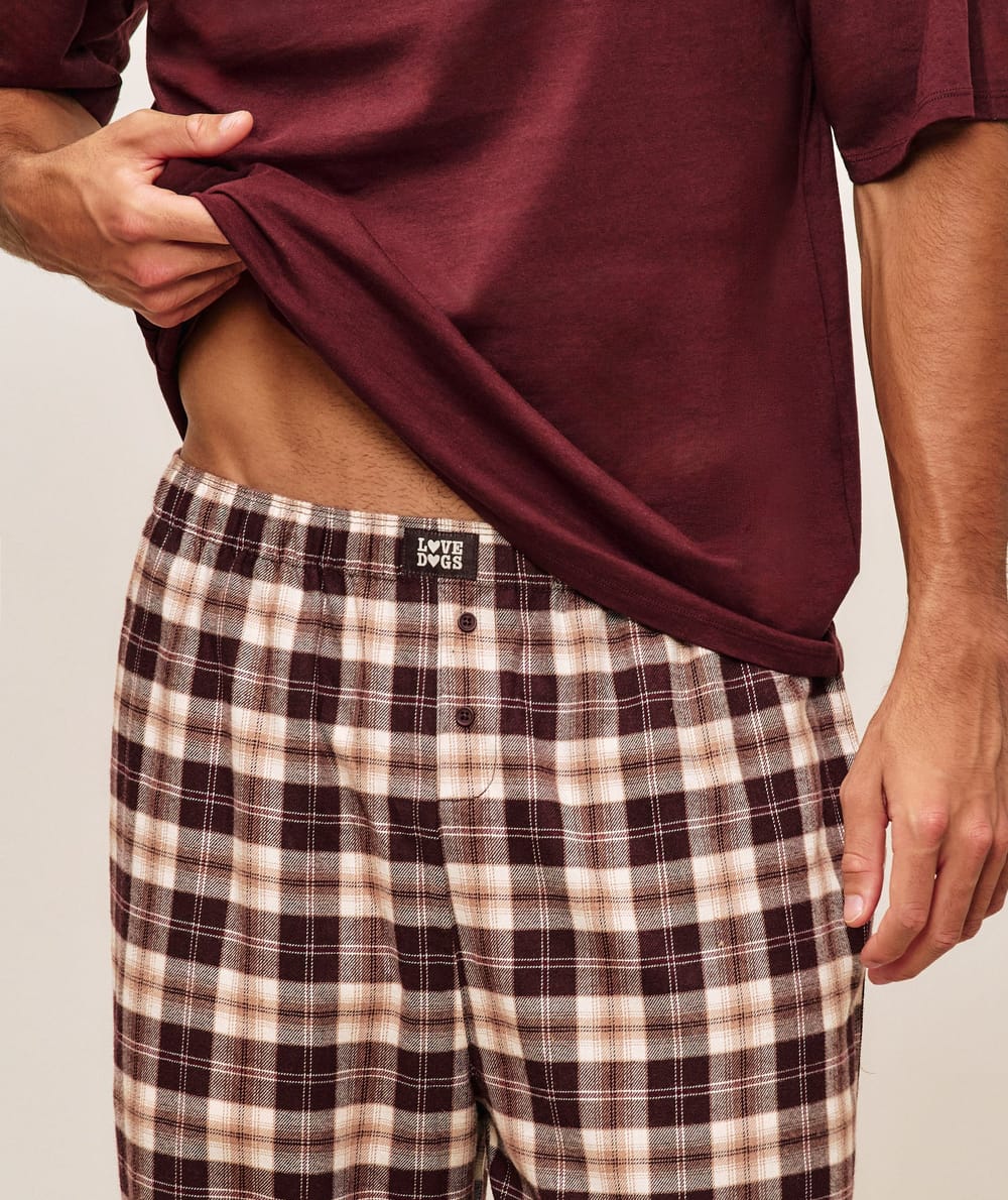 Chlosertoyou checked flannel pants;