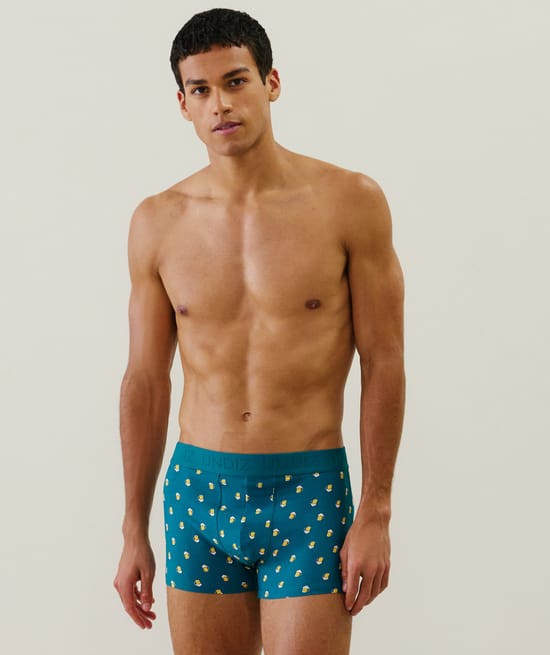 Cotton printed boxer shorts;