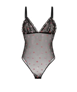 Body en tulle avec broderies;