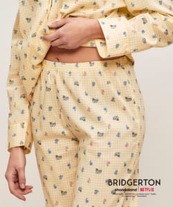 Bridgerton gingham cotton trousers;