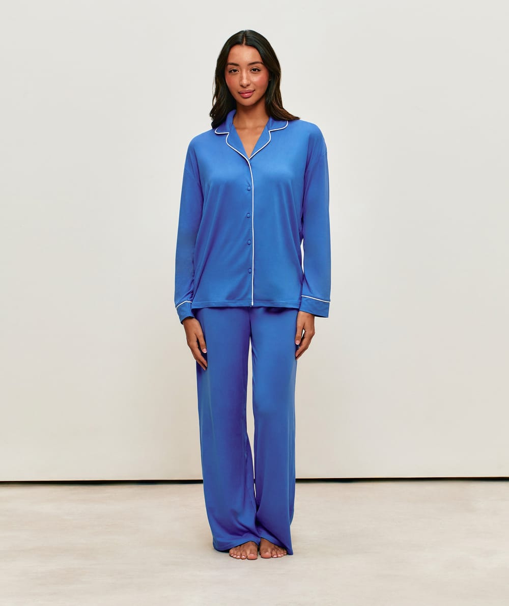 Set chemise &agrave; manches longues et pantalon en jersey ;