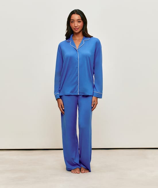 Set chemise &agrave; manches longues et pantalon en jersey ;