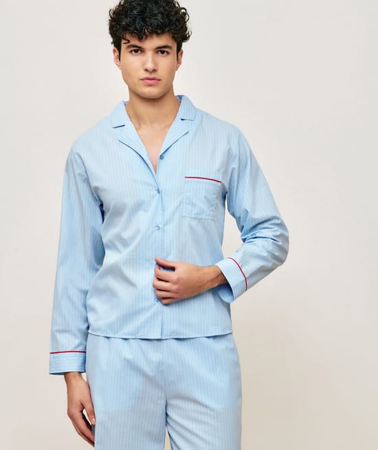 Chemise en coton &agrave; rayures;