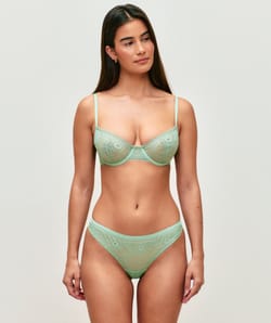 Balconette lace bra;