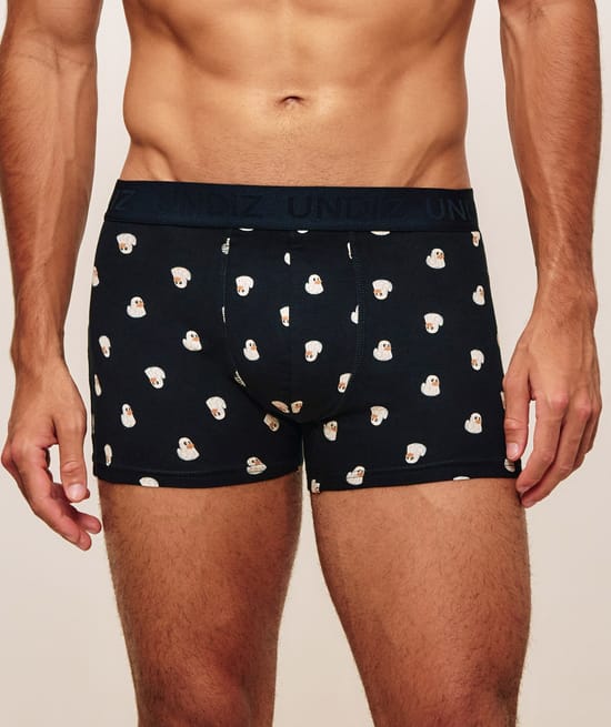 Boxer en coton imprim&eacute; canard;