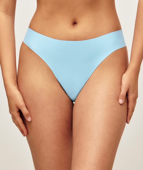 Microfiber and lace panties;
