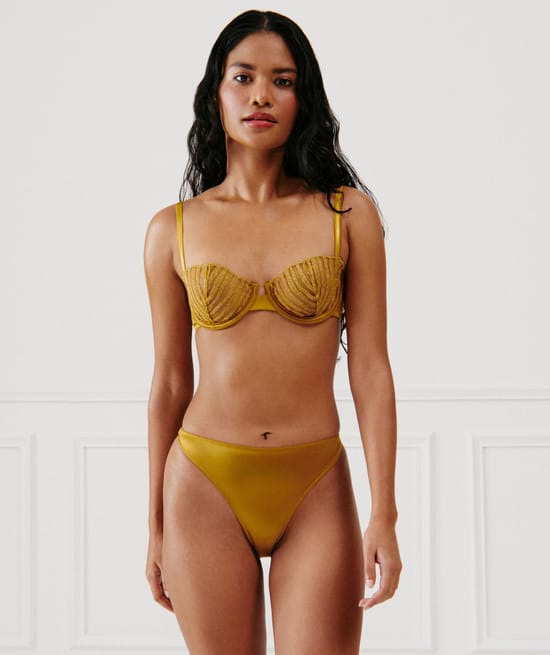 Embroidered microfibre briefs;