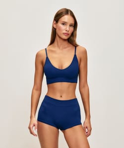 Seamless triangle bralette;