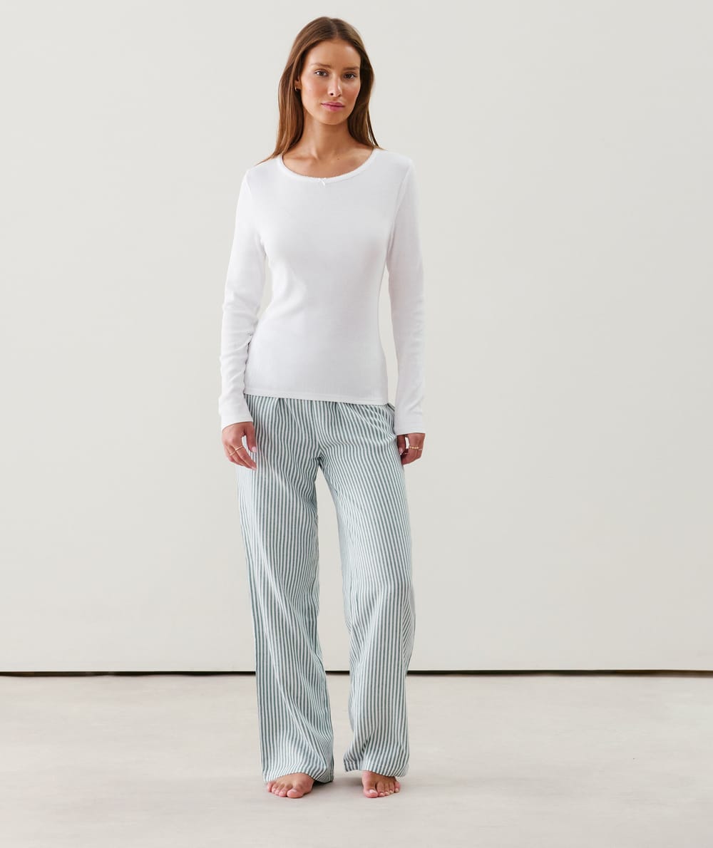 Ribbed jersey T-shirt;