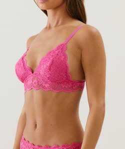 Lace triangle bra;