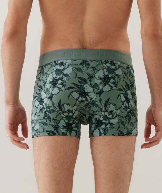 Boxer en coton à motifs;