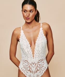 Lace bodysuit;
