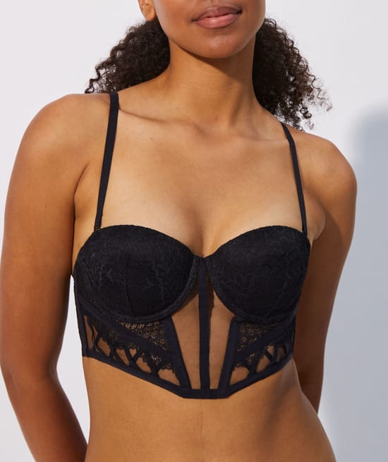 Bustier bandeau push-up;