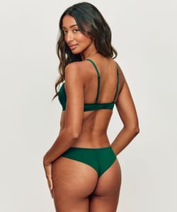 Thong with embroidery;