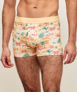 Boxer en microfibre motifs crustac&eacute;s;