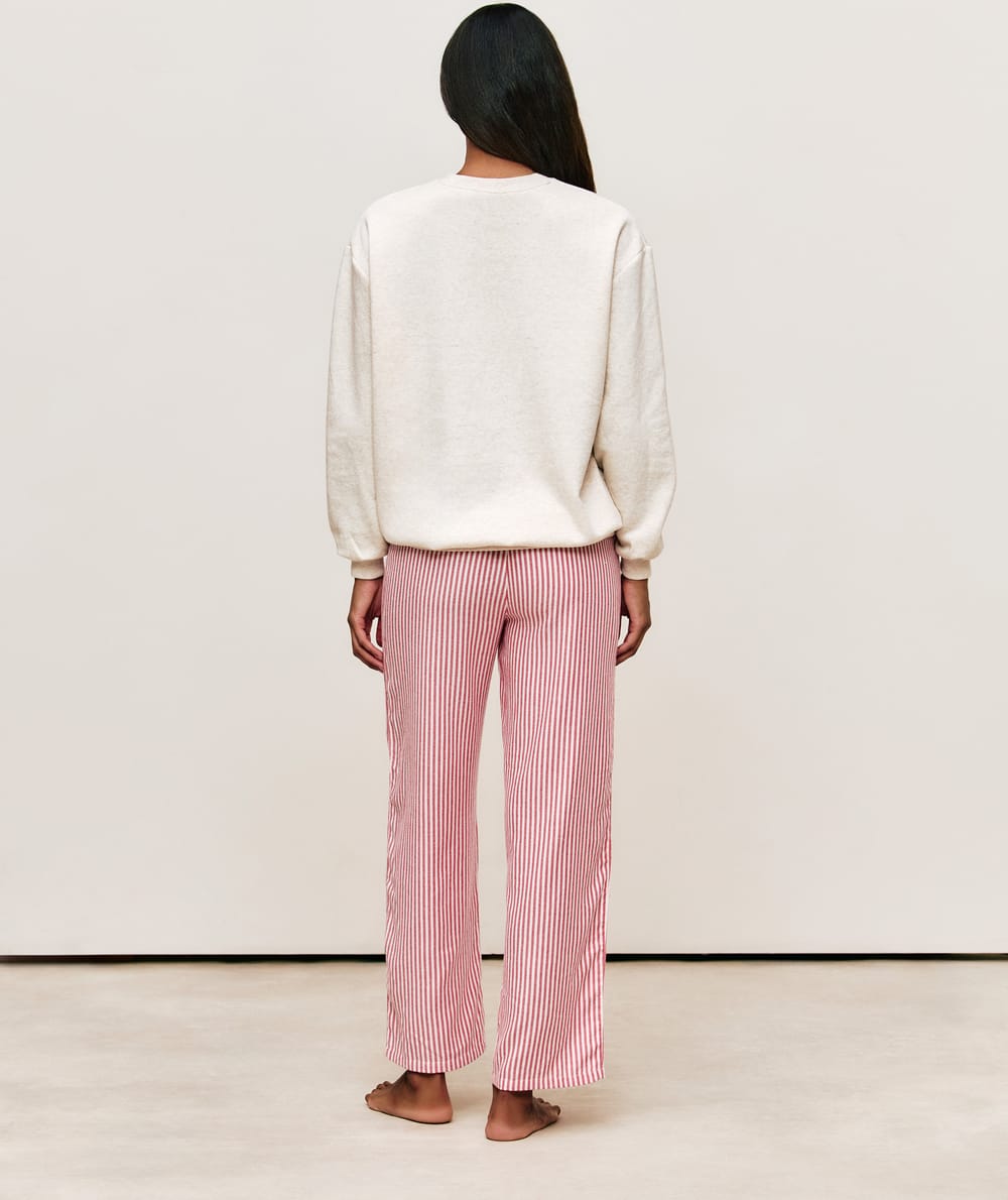 Ensemble sweatshirt molleton et pantalon flanelle;