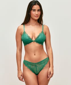 Soutien-gorge triangle push-up en dentelle;