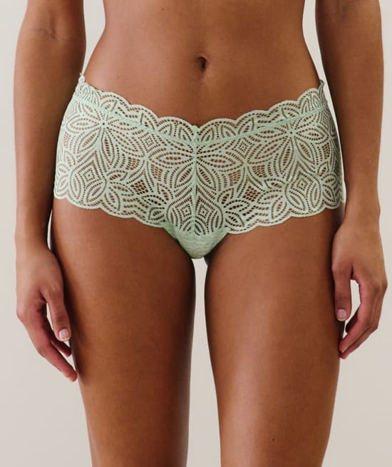Cheeky en dentelle vert;