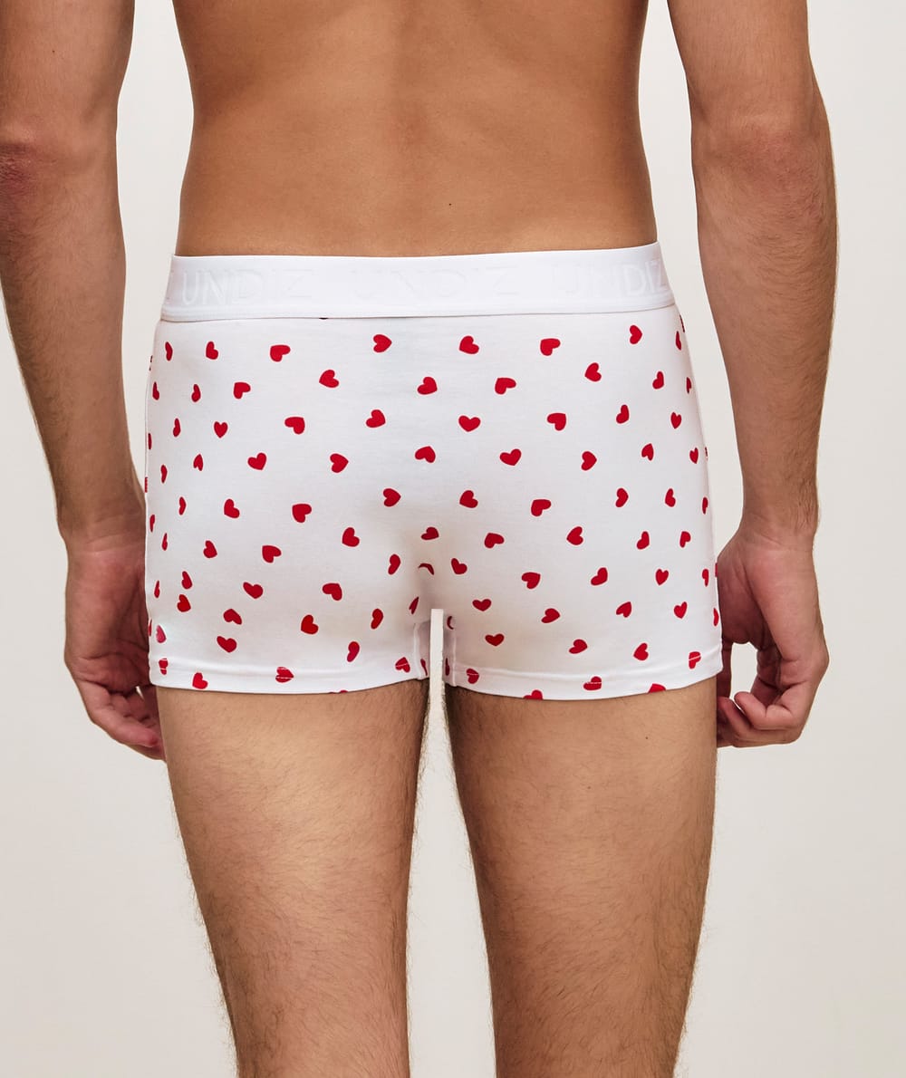 Heart-pattern boxer shorts;