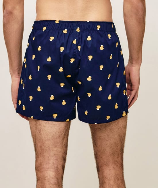 Duck print cotton boxer shorts;