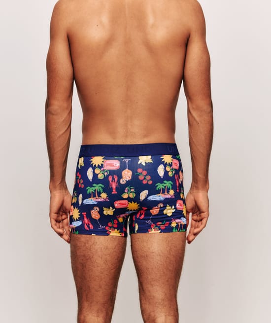 Boxer en coton à motifs;