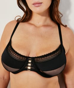 Microfibre balconette bra;
