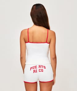 Thin strap jersey tank top 'Puerto Rico';