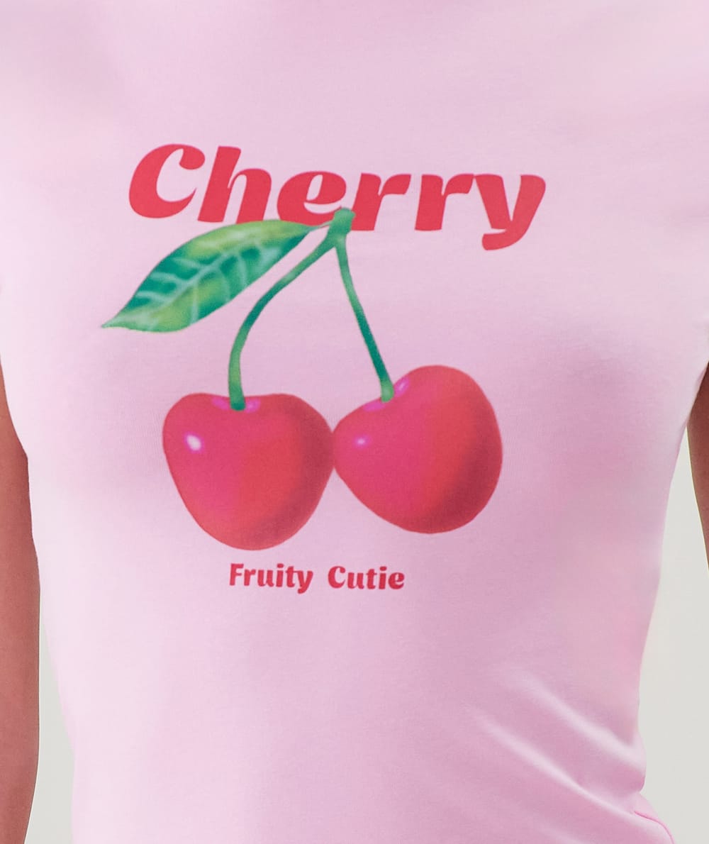 T-shirt en jersey à motifs;