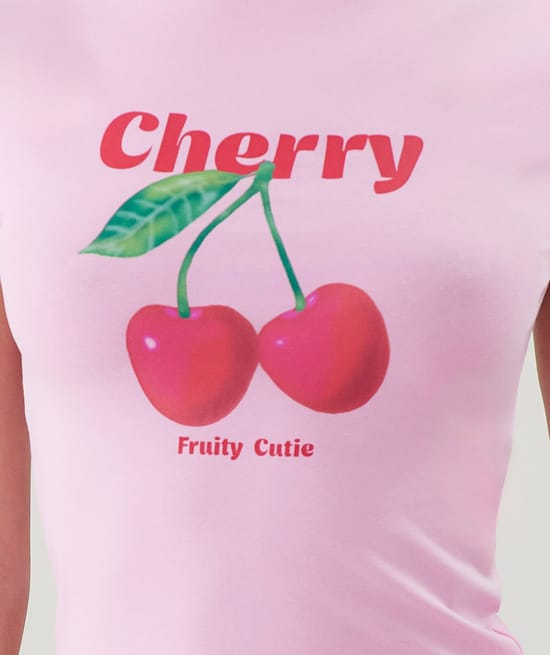 T-shirt met patroon in jersey;