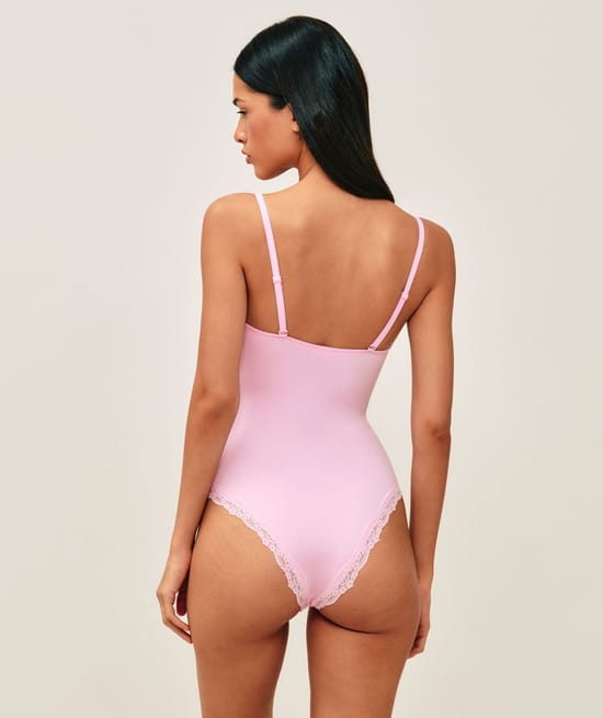 Microfiber and lace body;