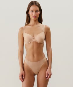 Microfiber balconette bra;