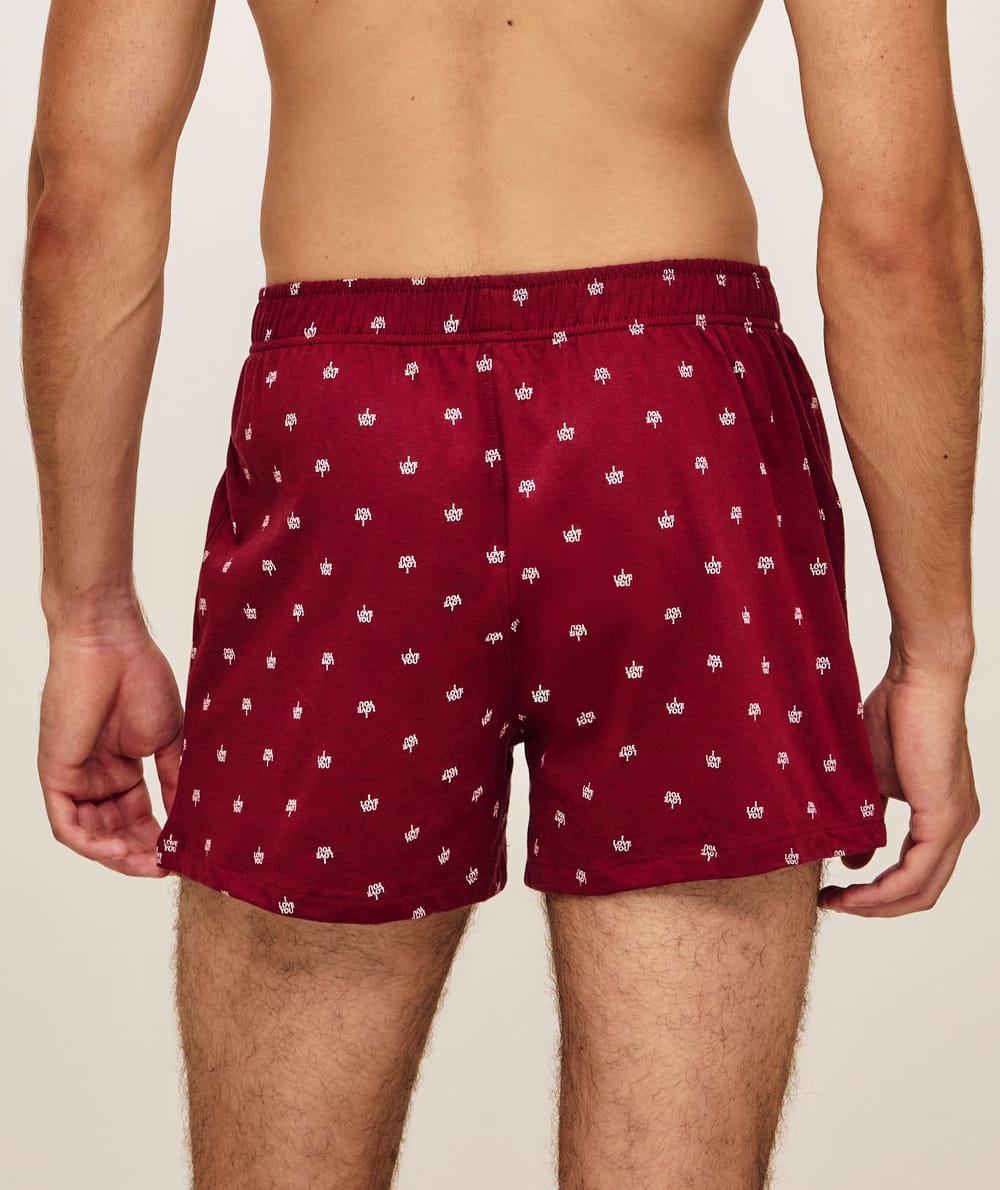 I Love You printed jersey boxer shorts;