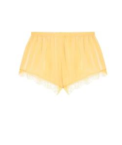 Satin and lace shorts;
