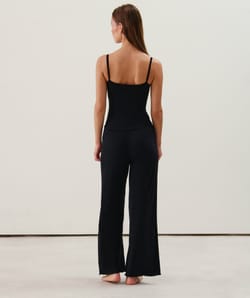 Straight jersey trousers;