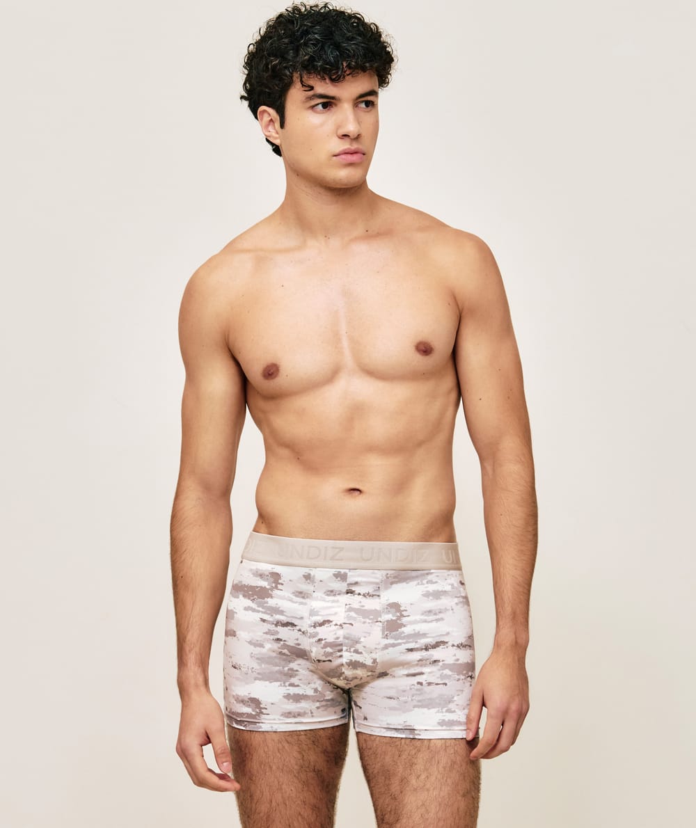 B&oacute;xer de microfibra con estampado de camuflaje;