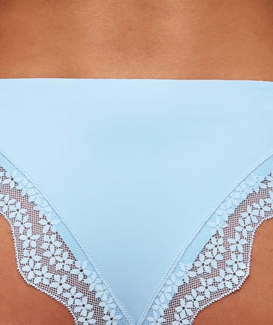 Microfibre and lace knickers;