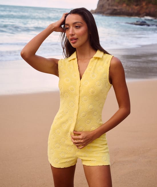 Combishort avec motif soleil;