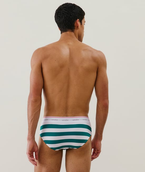Cotton striped brief;