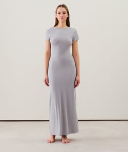 Lange jersey jurk;