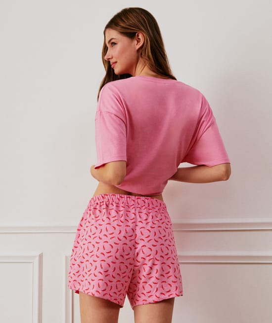 Jersey printed pyjama set;