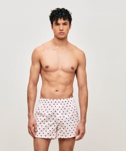 Cale&ccedil;on en coton motifs coeurs;