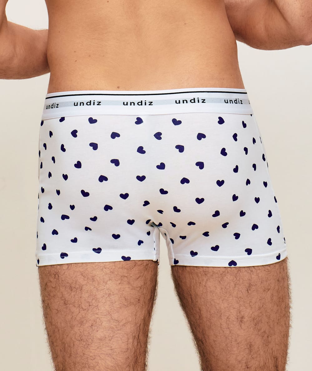 Boxer en coton motifs coeurs;