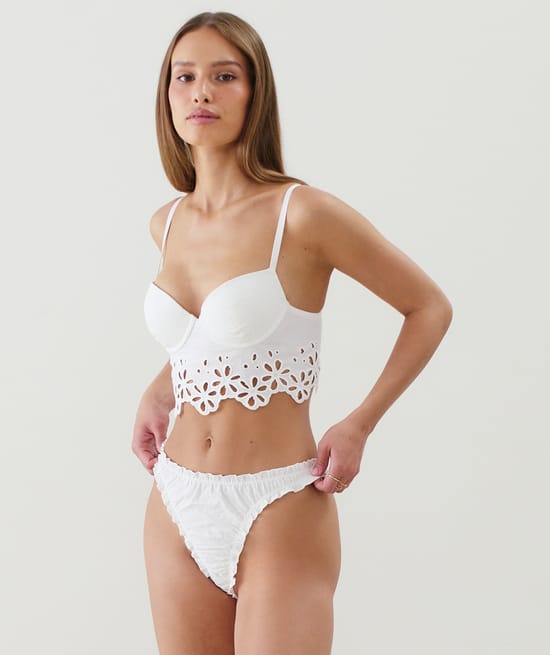 Bustier met borduurwerk;