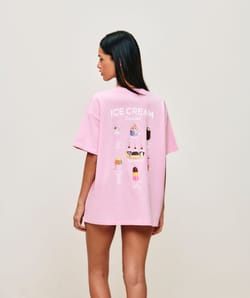 Light jersey T-shirt with ice print;