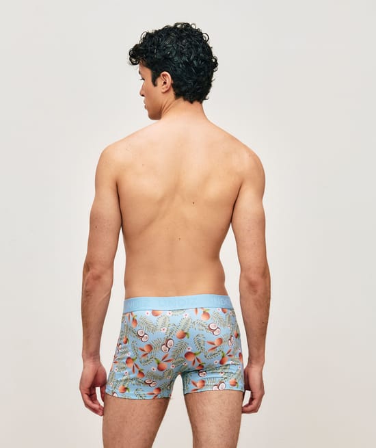 Geprinte tropische microvezel boxer;
