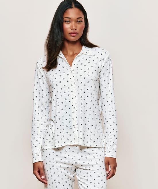 Patterned jersey pyjama set;