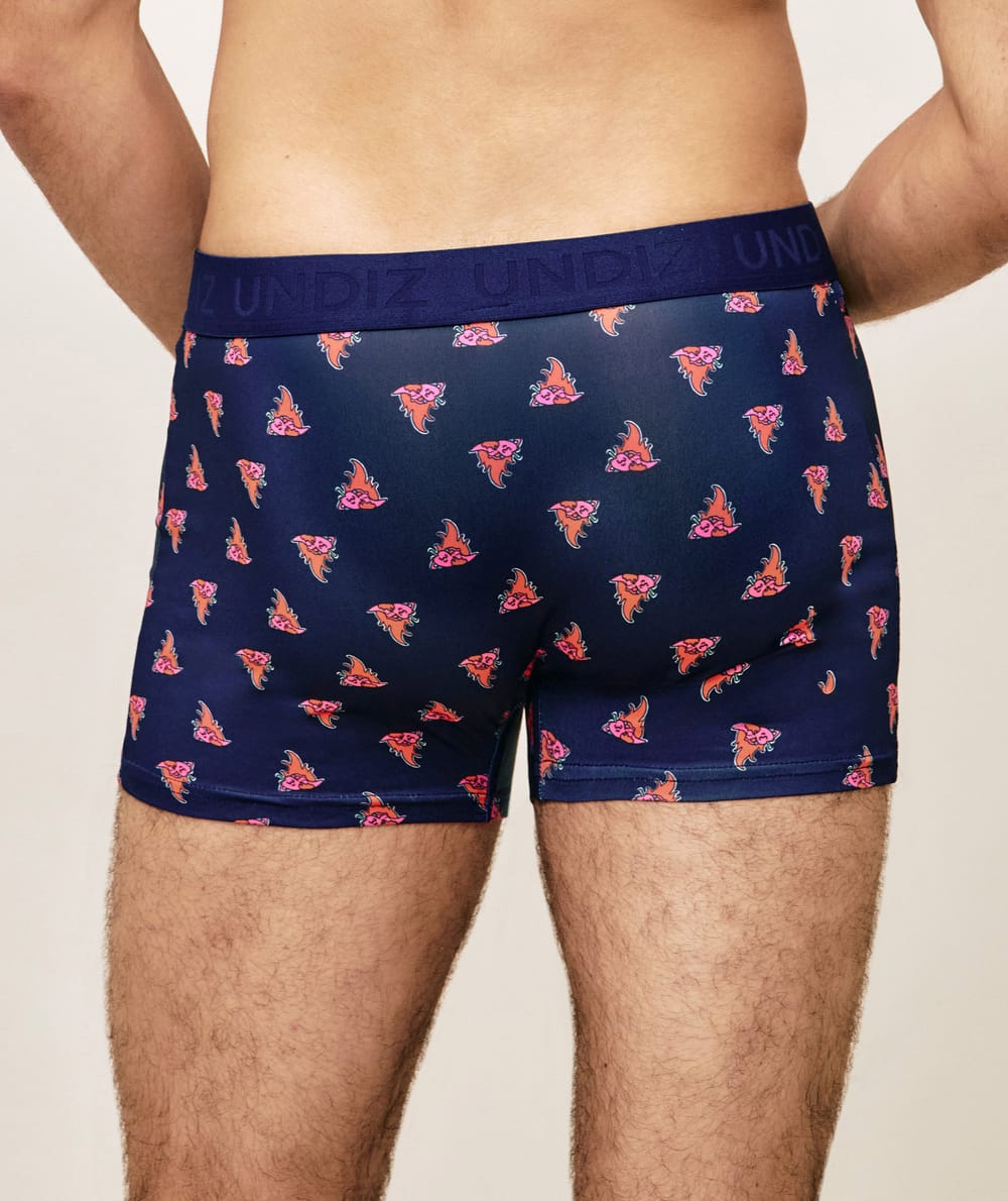 Microfibre boxer shorts with fancy patterns;