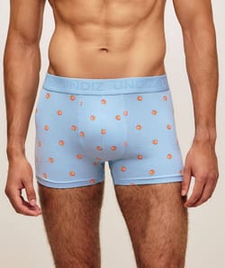 Printed cotton boxer peaches;