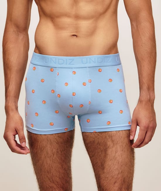 Printed cotton boxer peaches;